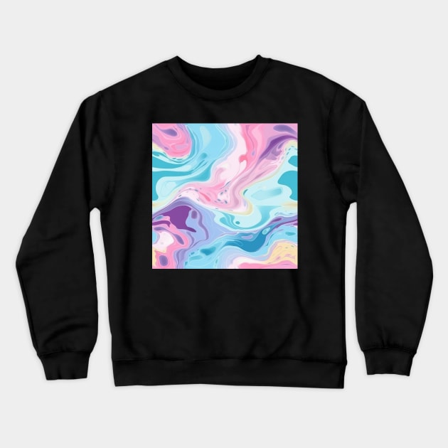 Abstract oil and water mix background Crewneck Sweatshirt by Russell102